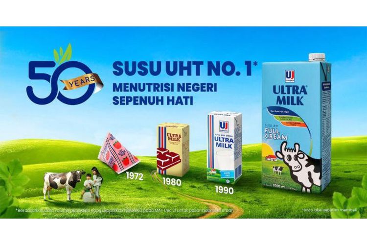Produsen susu UHT Ultra Milk, PT Ultrajaya Milk Industry Tbk (ULTJ), resmi menginjak usia 50 tahun 