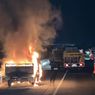 Alami Konsleting Mesin, Mobil Pikap Terbakar di Tol Gempol Pasuruan 