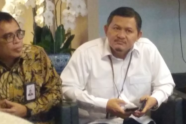 Direktur Utama PT Pertani Wahyu di kantor Kementerian BUMN, Jakarta, Senin (9/7/2018).