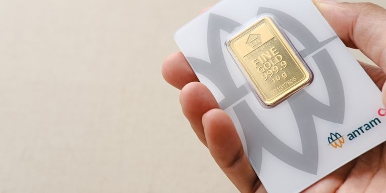 Ilustrasi emas Antam, harga emas Antam hari ini, harga Antam hari ini, harga logam mulia Antam.