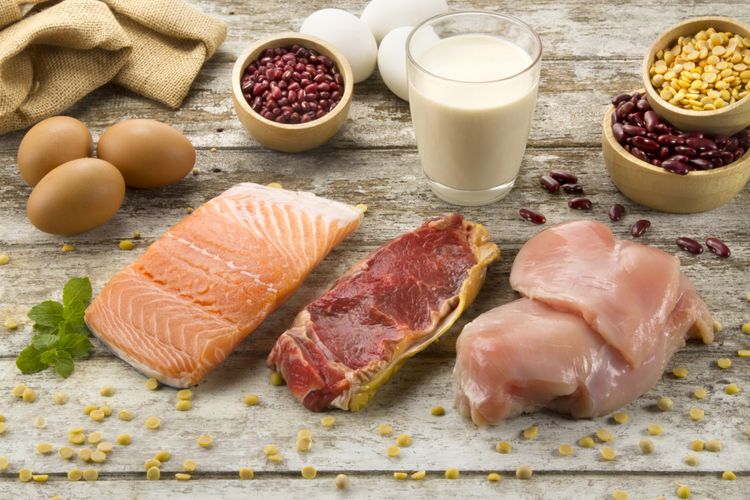 Makanan sumber protein adalah salah satu makanan yang direkomendasikan dalam panduan makan untuk penderita payudara.