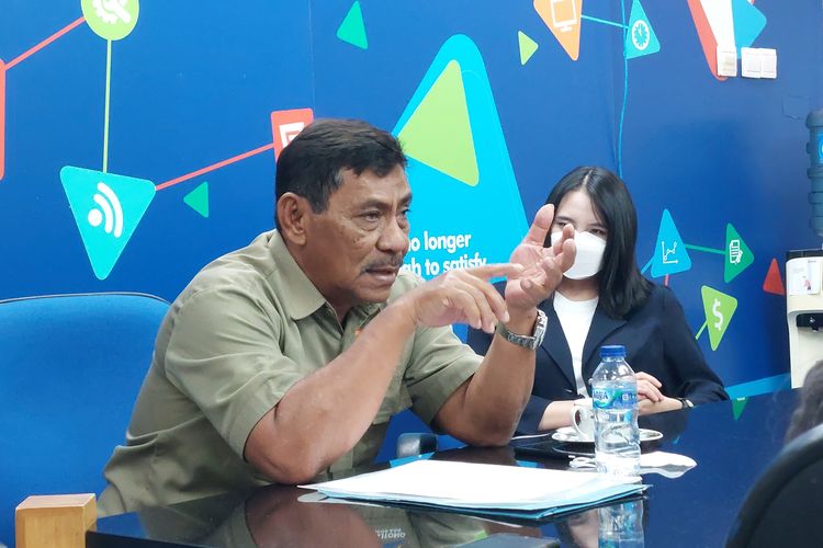 Bupati Belitung H Sahani Saleh S.Sos saat berkunjung ke redaksi Kompas.com di Jakarta, Kamis (23/6/2022).