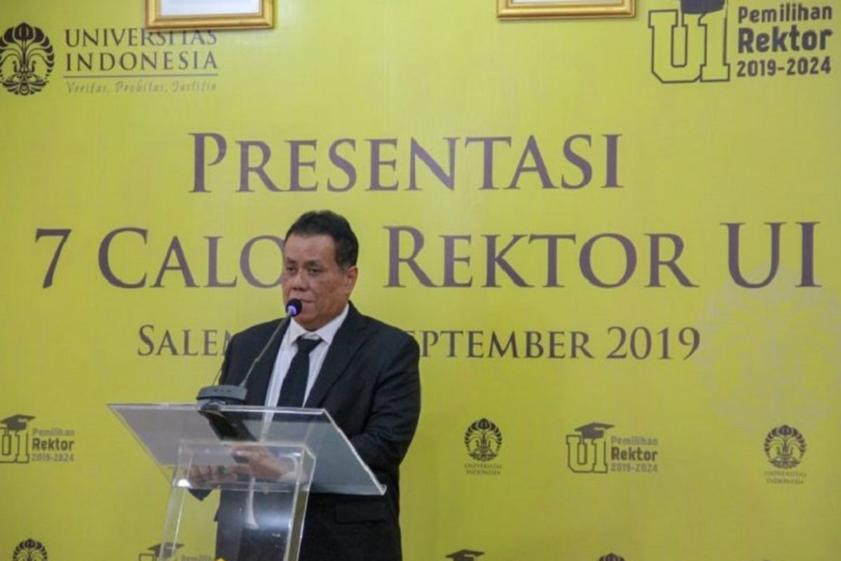 Prof Ari Kuncoro, SE, MA, PhD yang terpilih sebagai Rektor Universitas Indonesia (UI) periode 2019-2024.