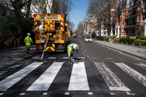 Inggris Lockdown, Abbey Road Dicat Ulang