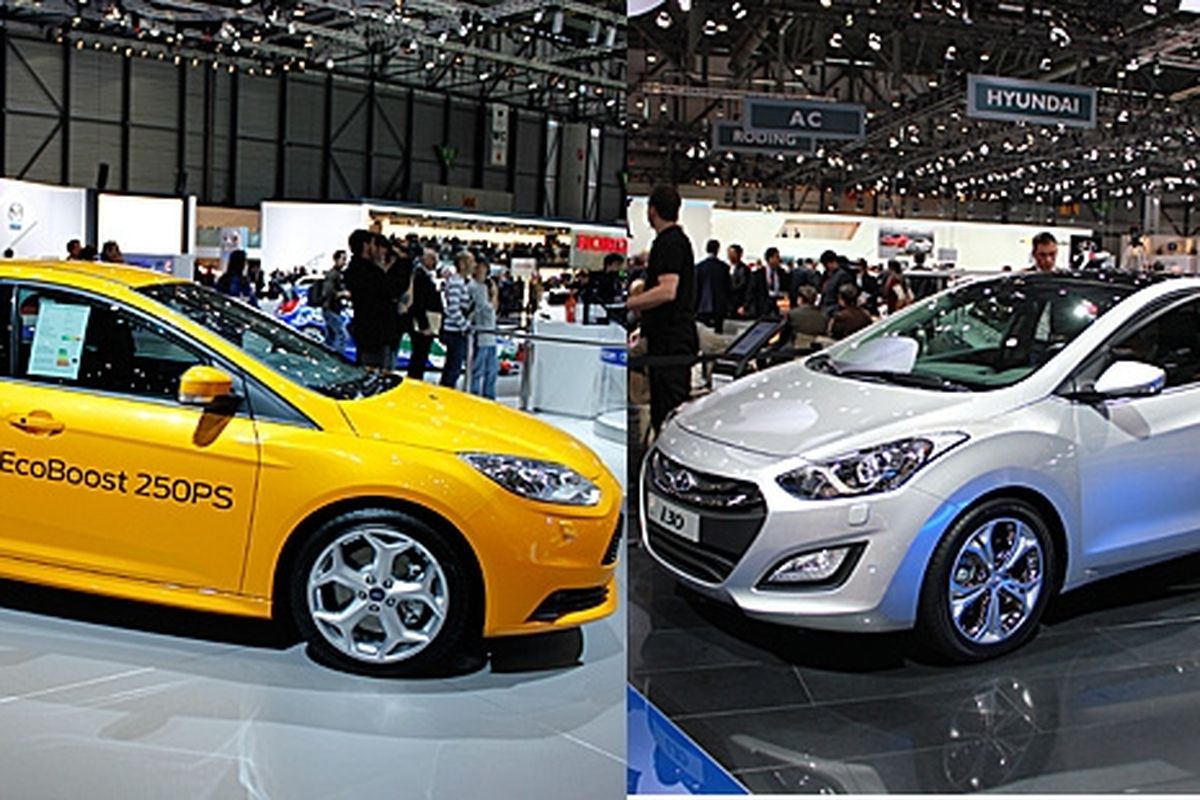 Ford Focus dan Hyundai i30 yang dipasarkan di Eropa
