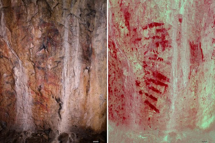 Sempat Dikira Fenomena Alami, Garis Merah di Gua Wales Ternyata Seni Cadas Berusia 17.000 Tahun
