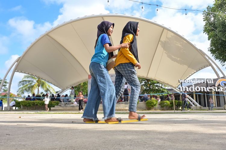 Kegiatan peringatan Hari Anak Nasional ke-40 di Bazaar Mandalika, Kawasan The Mandalika (23/7/2024) yang digelar ITDC menggandeng Yayasan GNI.