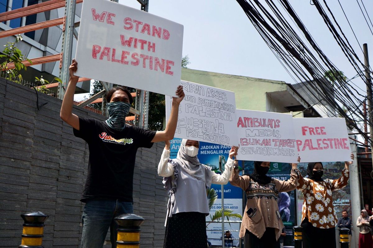 Dukungan masyarakat Indonesia untuk Palestina.