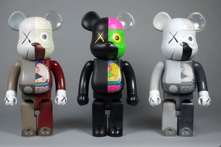 KAWS x Medicom Toy Bearbrick 'Dissected' 1000%
