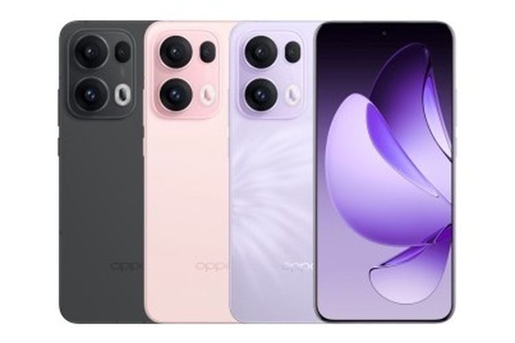 Oppo Reno 13 Pro hadir dalam varian Starlight Pink, Butterfly Purple, dan Midnight Black. 