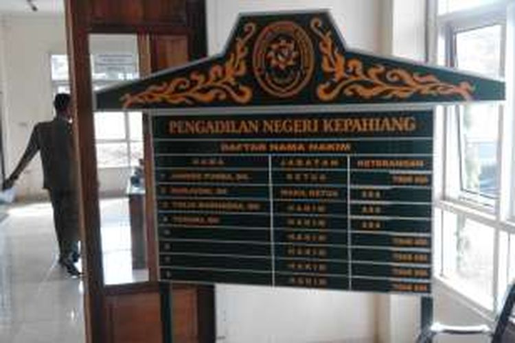 Papan nama para hakim di PN Kepahiang