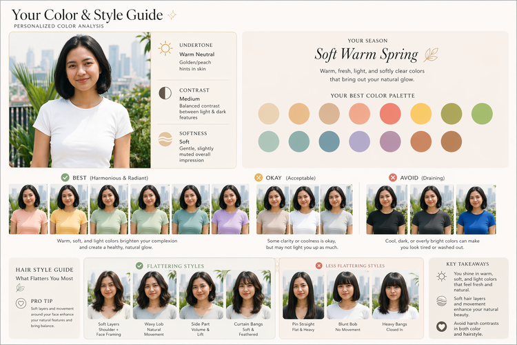 20 Contoh Prompt AI Infografis Color Analysis yang Viral, Menarik Dicoba