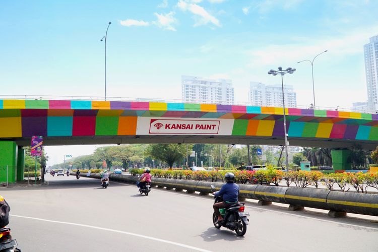 Tampilan baru Jembatan Layang Kemayoran.