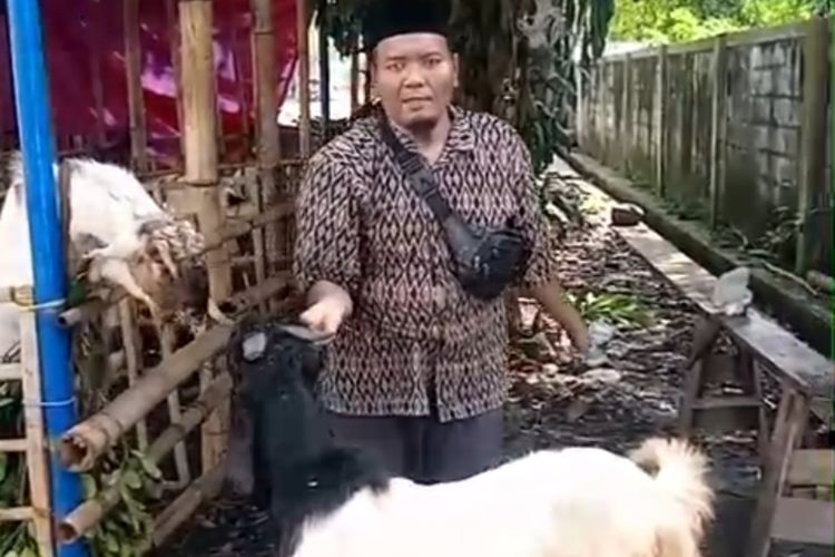 Gigih demi Keluarga: Alim, Marbut Difabel Jualan Hewan Kurban Hingga Tidur di Lapak