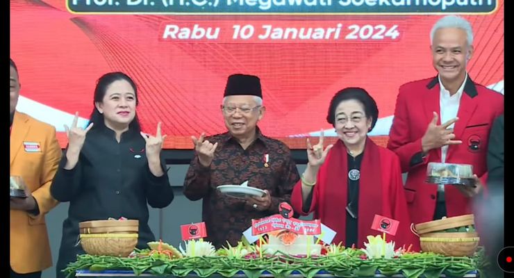 Ganjar Sampaikan Pesan Rakyat soal Perubahan Nasib dalam HUT PDI-P