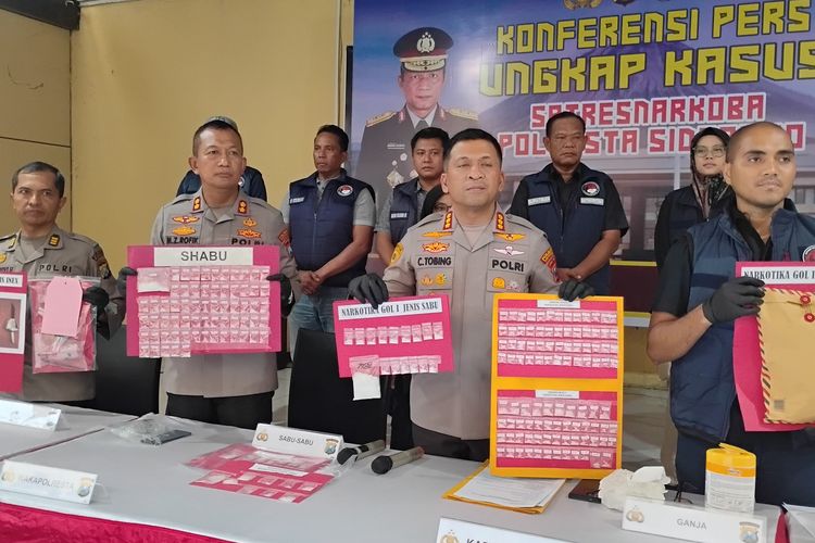 Peredaran Sabu dan Ganja di Sidoarjo, Polisi Sita Barang Bukti Senilai Rp 387 Juta