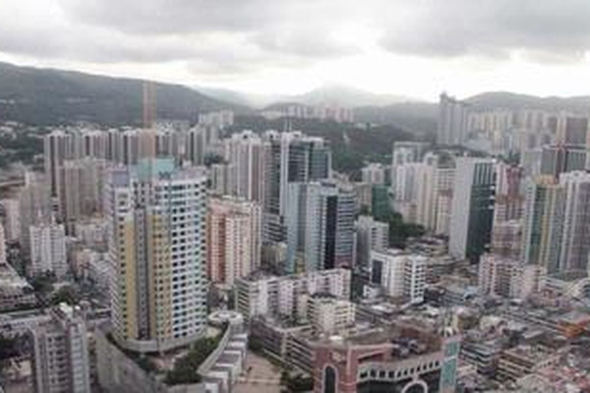 Properti di Hong Kong. Foto diambil pekan pertama bulan Juli 2010