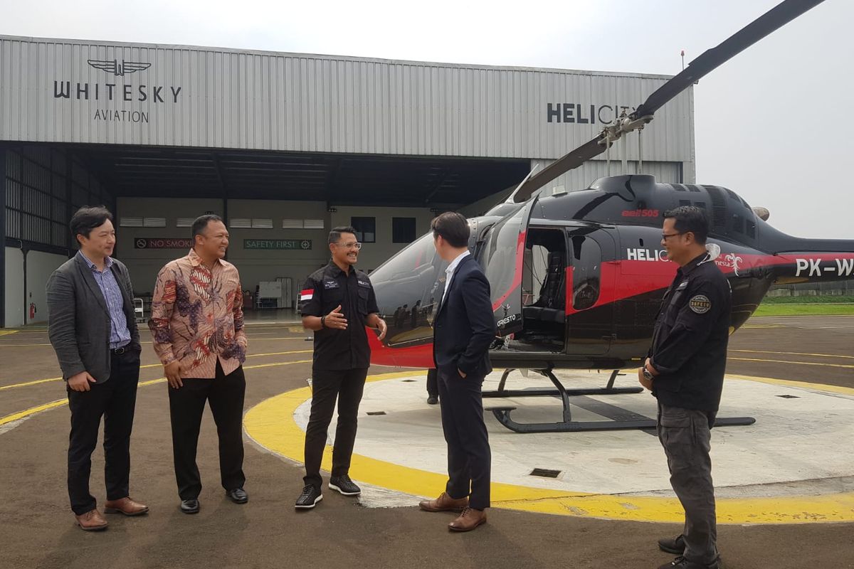 Whitesky Aviation Helicity Indonesia menerima kunjungan dari produsen helikopter dunia, Bell Helicopter dan Textron Group.