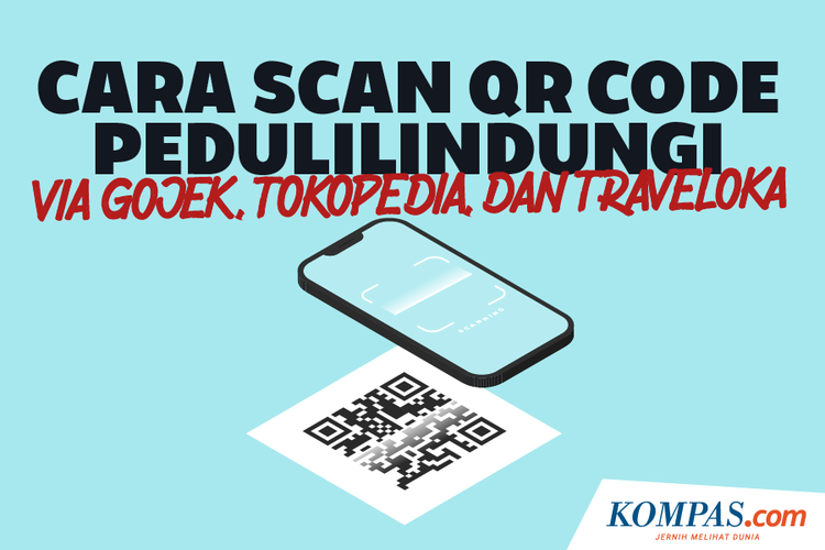 Cara Scan QR Code PeduliLindungi via Gojek Tokopedia,dan Traveloka