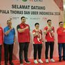 Tim Thomas dan Uber Cup Indonesia Tiba di Tanah Air, Disambut Kalungan Bunga