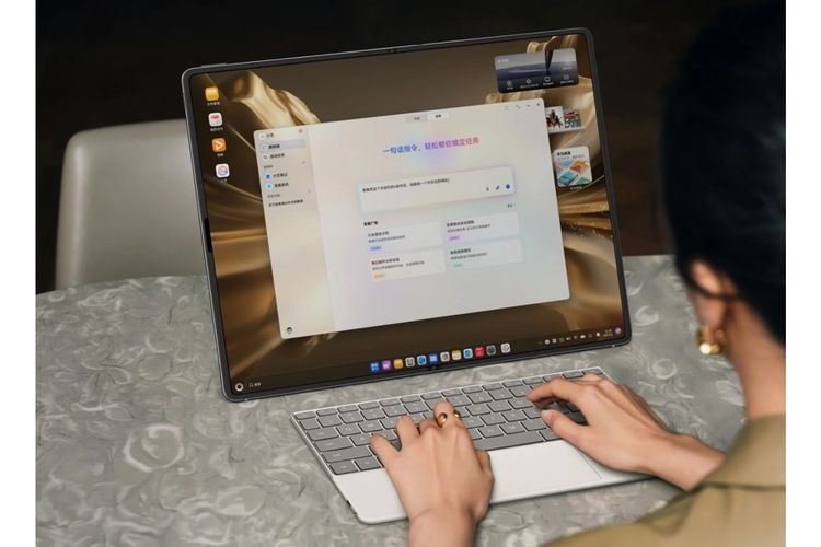 Laptop Lipat Huawei MateBook Fold (2026) Resmi, Pakai Chipset Kirin X90 Plus