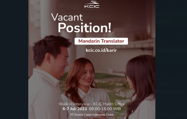 Lowongan Kerja di Kereta Cepat Jakarta-Bandung, "Fresh Graduate ...