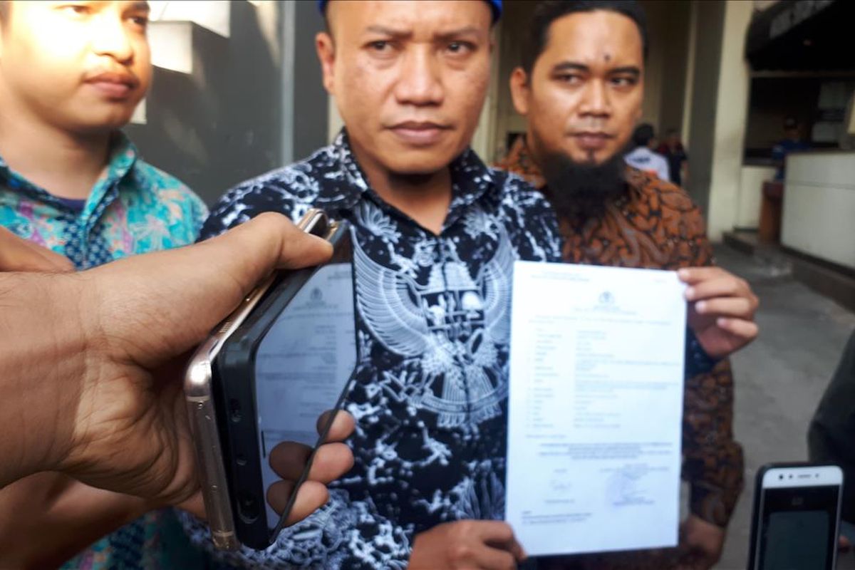 Ketua Fraksi Demokrat Dewan Perwakilan Rakyat Daerah (DPRD) DKI Jakarta Taufiqurrahman di Polda Metro Jaya, Jakarta Selatan, Kamis (18/7/2019).