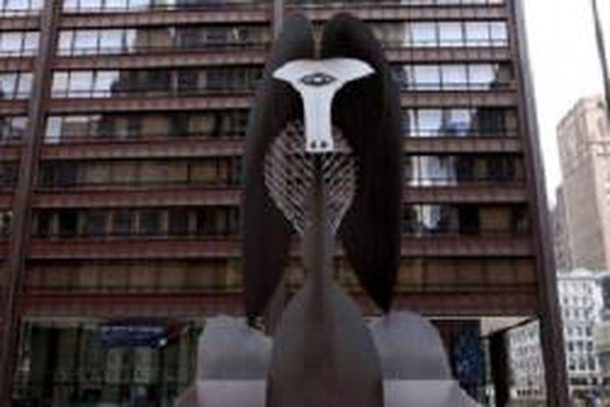 Patung karya Picasso di Chicago, AS. 
