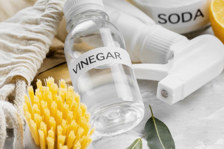 Ilustrasi cuka, cuka putih. 