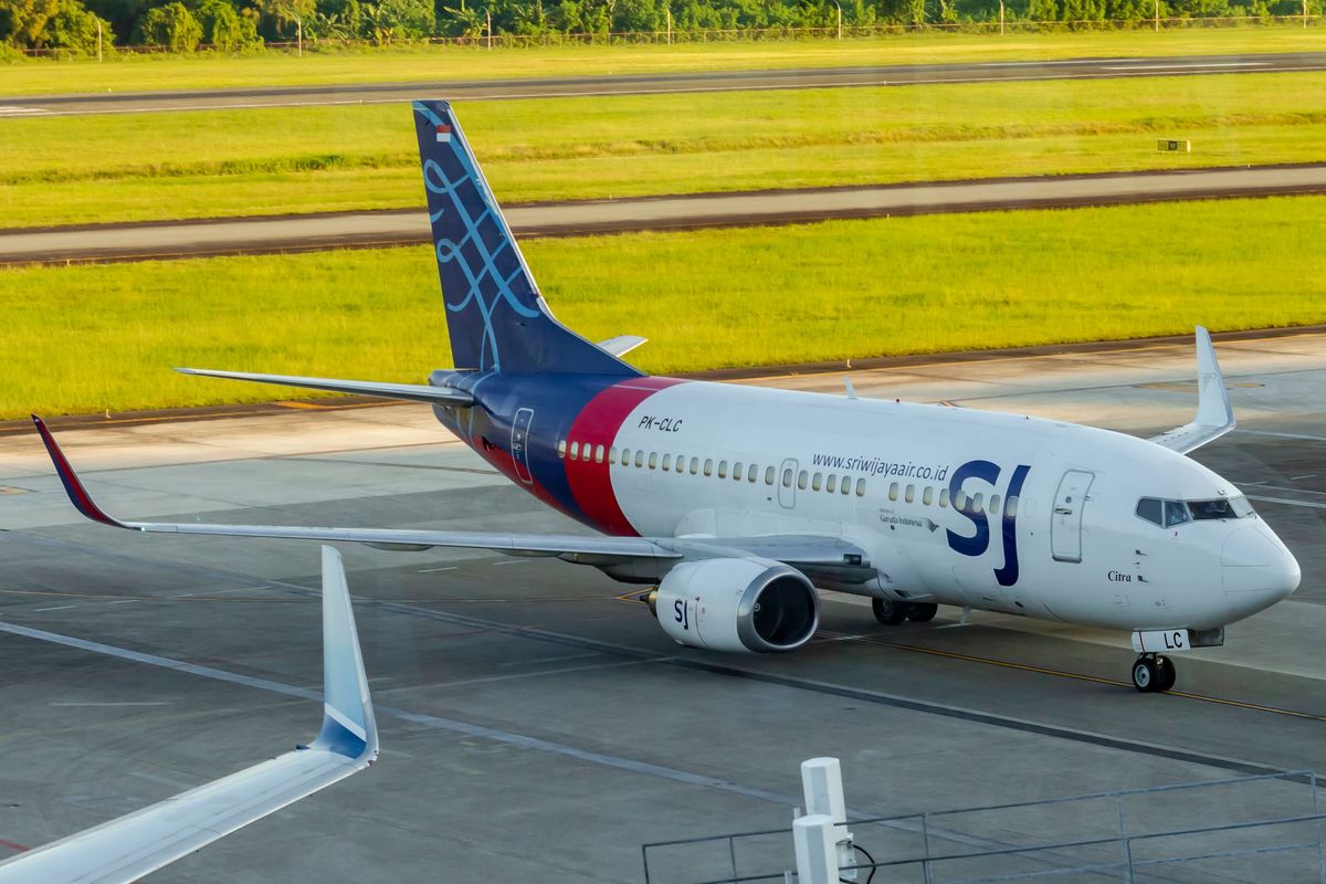 JUNE 16, 2019 : A Sriwijaya Air B737-500 PK-CLC Citra at Sepinggan Airport, Balikpapan, East Kalimantan