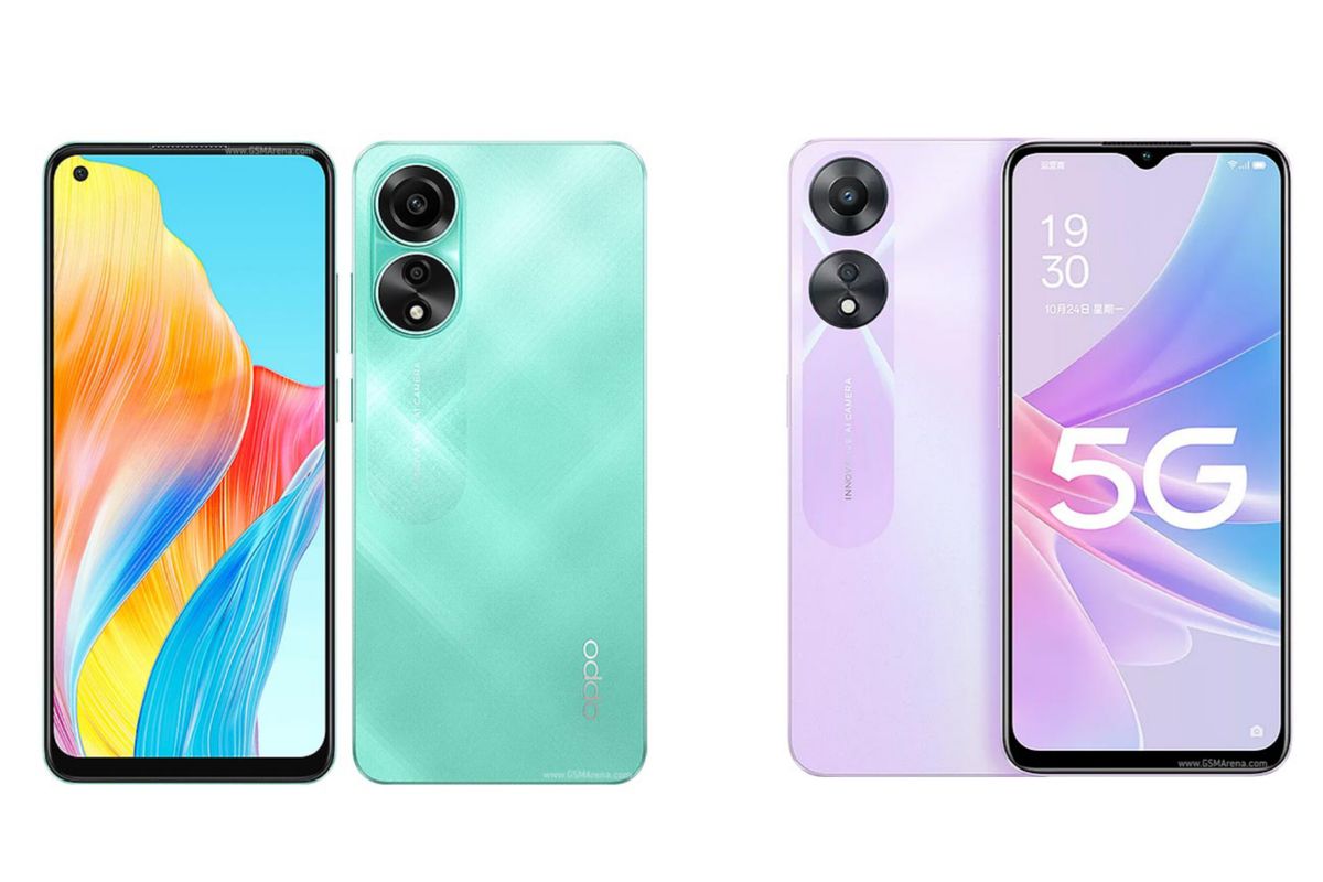 Ilustrasi Oppo A78 4G dan Oppo A78 5G.