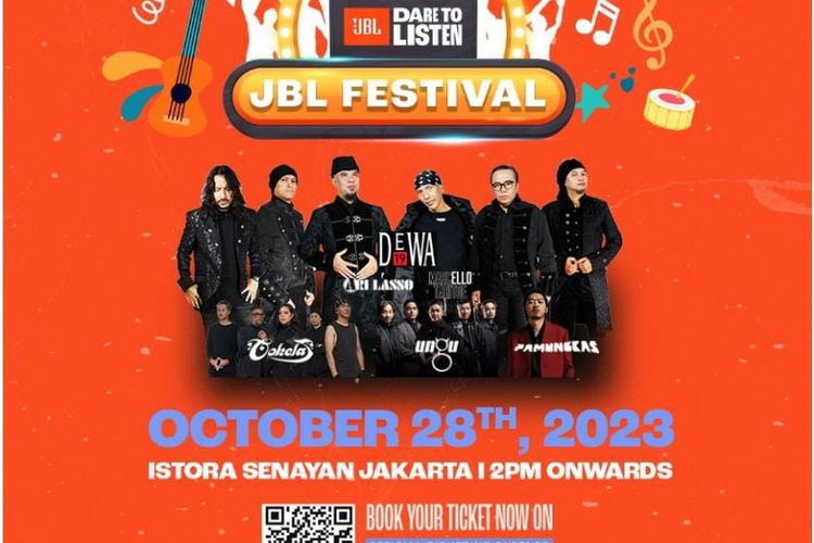 Poster JBL Festival di Istora Senayan pada 28 Oktober 2023