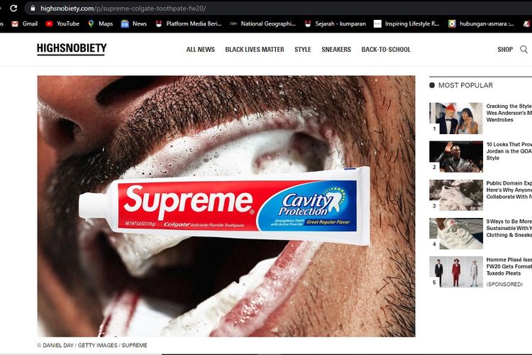 Supreme x Colgate Toothpaste