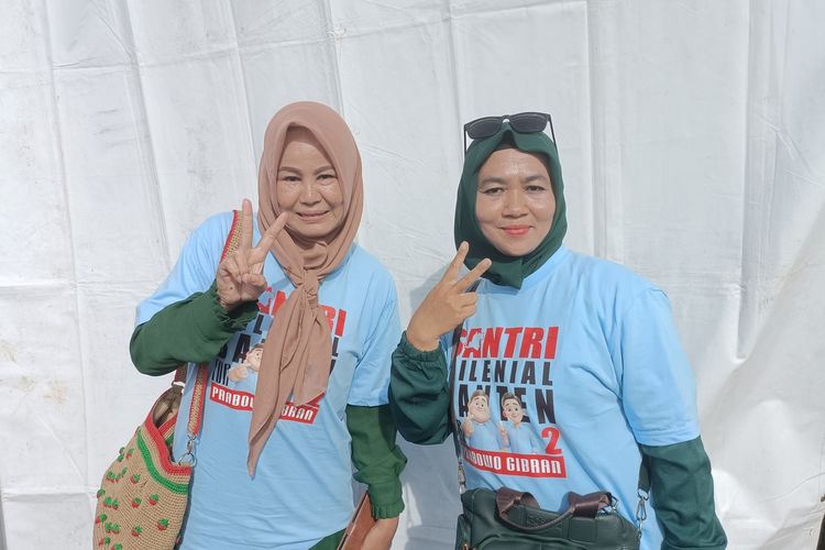 Dua Caleg DPRD Pandeglang dari PKB menghadiri kampanye Prabowo-Gibran di Kota Serang, Banten. Keduanya tak gentar meski dipecat partai usai membelot dukungan dari Anies Baswedan-Muhaimin Iskandar ke Paslon lainnya.