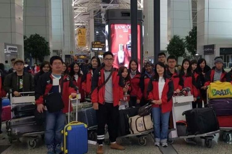 Para calon mahasiswa Indonesia yang akan berkuliah pada sejumlah perguruan tinggi di China.  