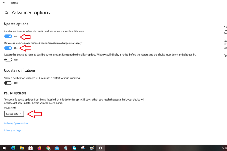 Cara mematikan fitur automatic updates di Windows 10.