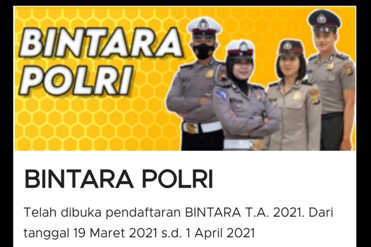 Penerimaan Bintara Polri 2021