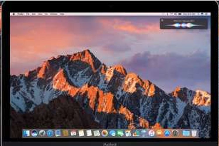 Tampilan macOS Sierra pada Mac. 