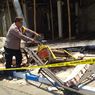 Tukang Becak Tewas Tertimpa Bangunan Roboh di Jombang