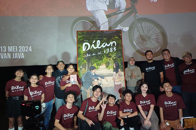 Konferensi pers Film Dilan 1983: Wo Ai Ni di PVJ, Bandung, Jawa Barat, Senin (13/5/2024).