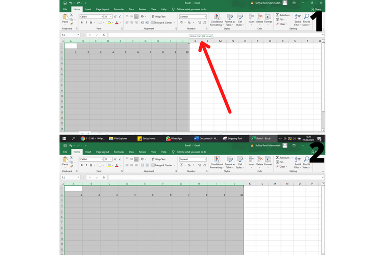 Cara menyamakan kolom Excel 