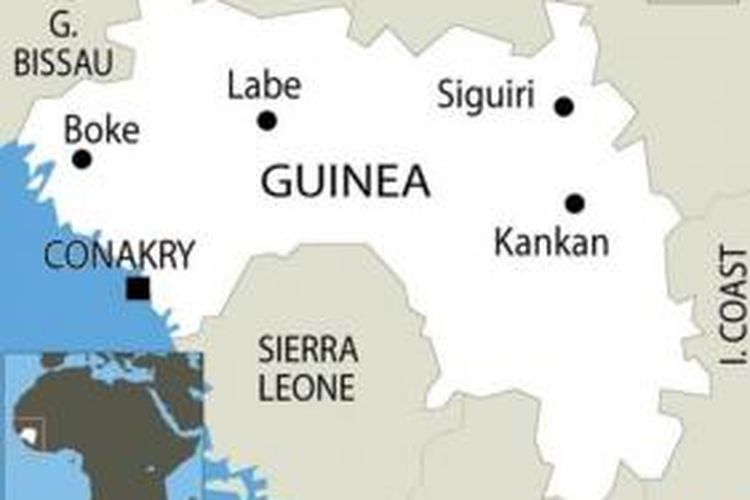 Peta Guinea.