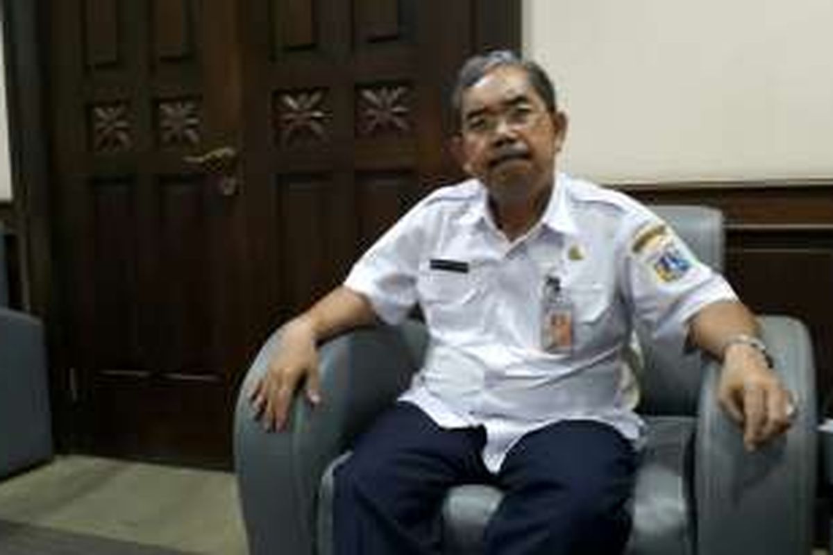 Wali Kota Jakarta Pusat Mangara Pardede di Kantor Wali Kota Jakarta Pusat, Rabu (11/1/2017).