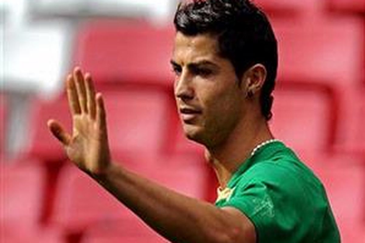 Penyerang Real Madrid, Cristiano Ronaldo.