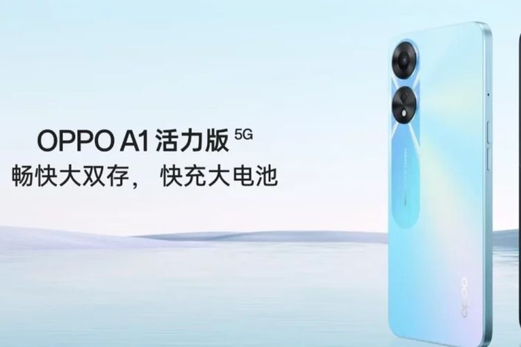 Oppo merilis ponsel terbarunya, yakni Oppo A1 Vitality Edition, di China pada Minggu (21/5/2023). 