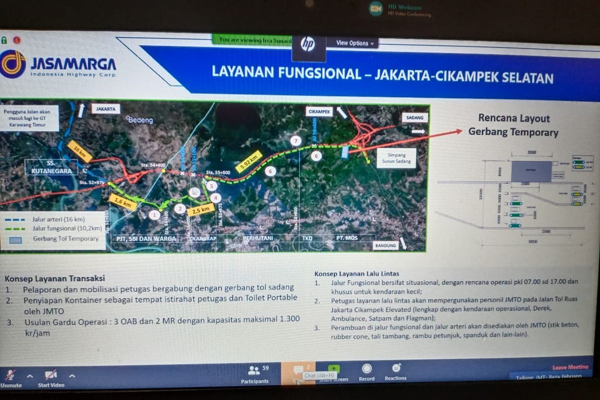 Jalan Tol Jakarta-Cikampek II Selatan akan difungsikan jelang Lebaran 2020.