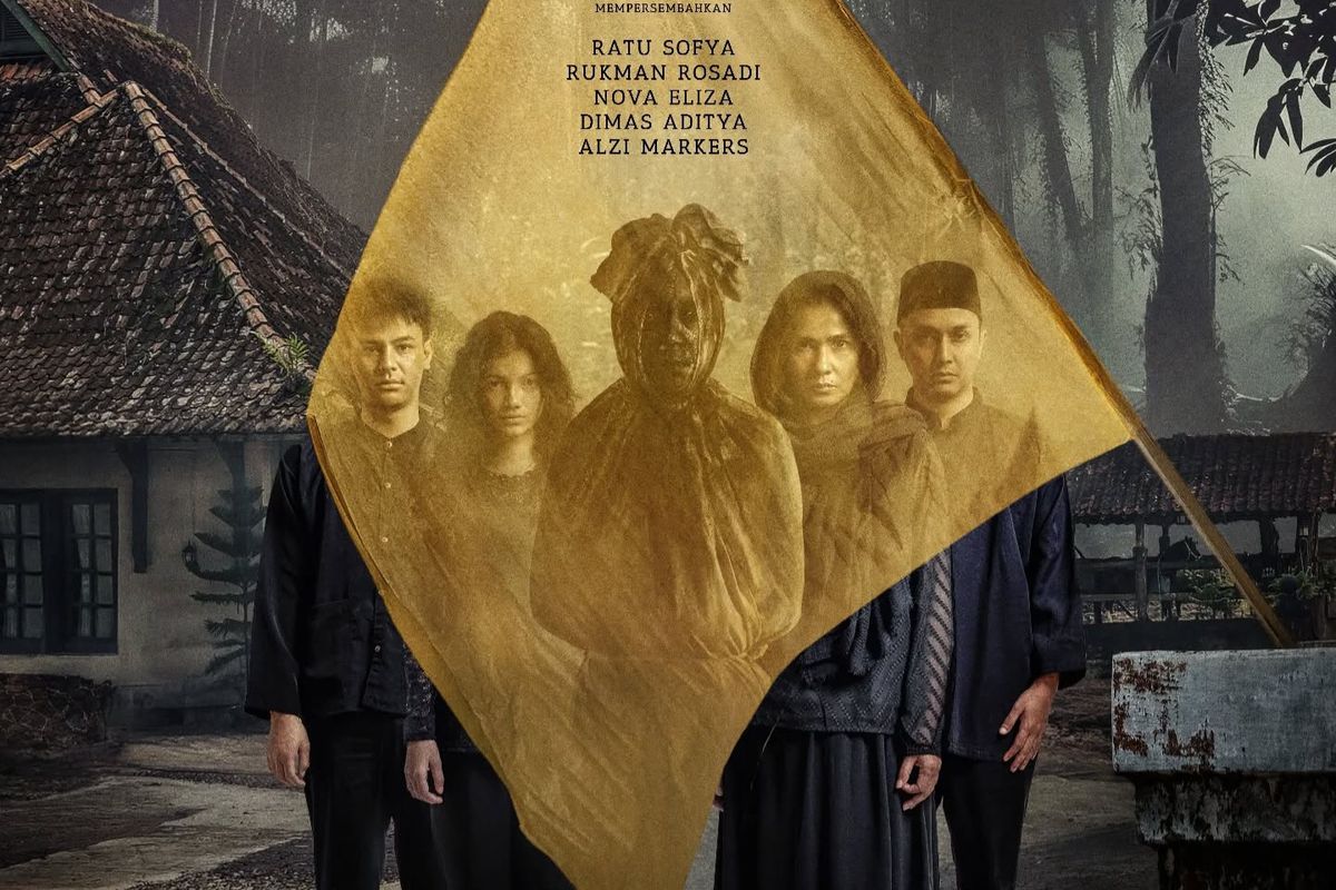 Teaser poster dari film horor Almarhum yang akan tayang 9 Januari 2025.