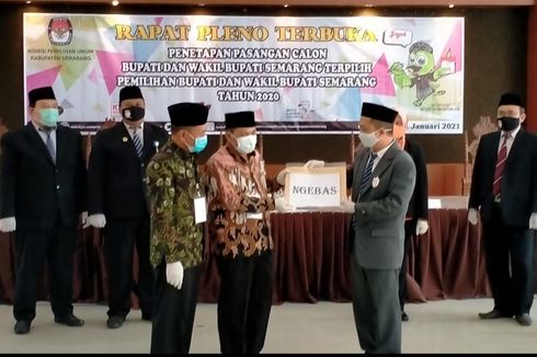 Paslon Ngebas Ditetapkan sebagai Pemenang Pilkada Kabupaten Semarang