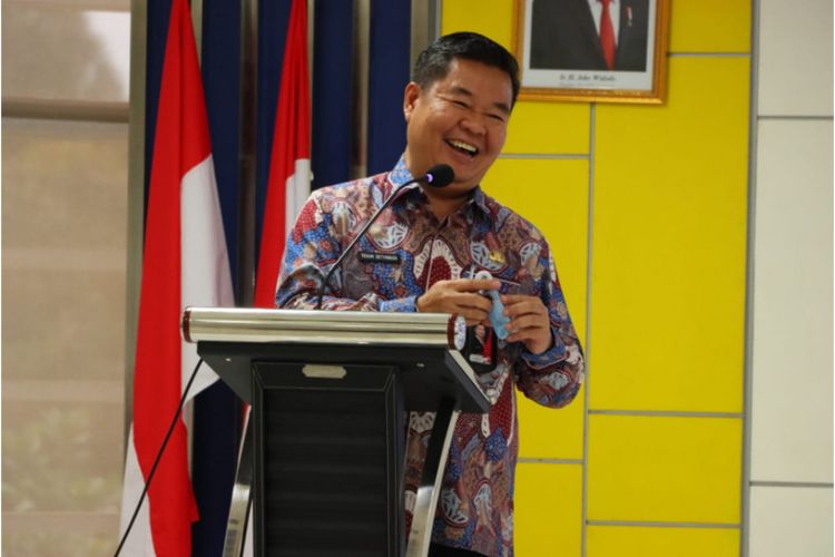 Direktur Jenderal (Dirjen) Dukcapil Teguh Setyabudi dalam kegiatan Dukcapil Goes to Campus yang digelar pada Selasa (2/5/2023)