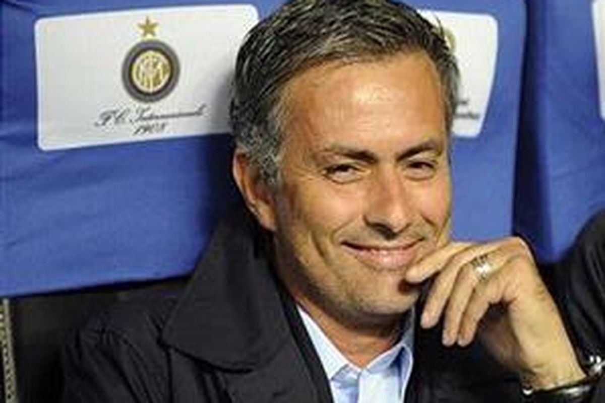 Pelatih Inter Milan, Jose Mourinho.